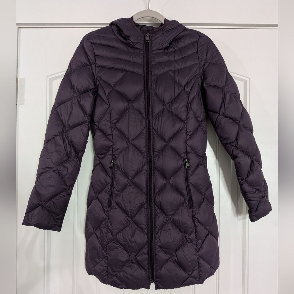 Steve Madden Hooded Down Filled Mid Length Puffer Jacket